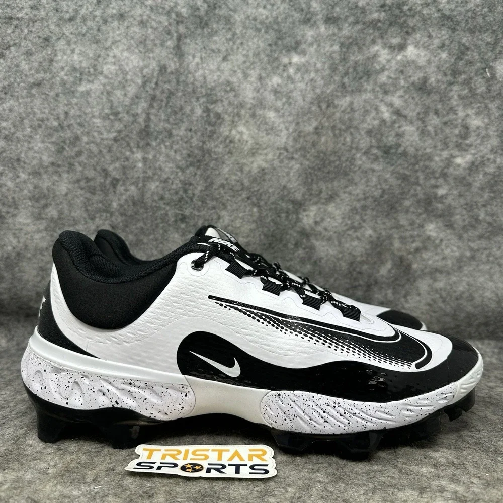 Nike Alpha Huarache Elite 4 Low MCS Baseball Cleats Mens 13 Black FD6255-108
